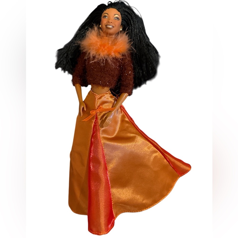 Brandy Barbie Doll with Vibrant Orange Skirt